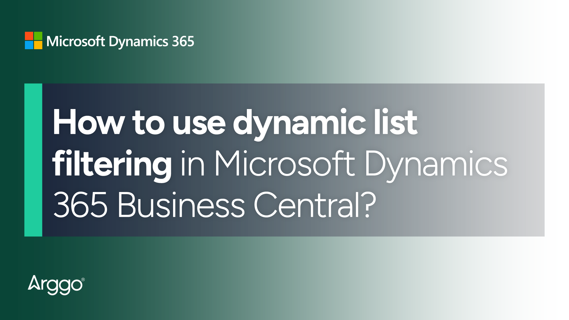 How to use dynamic list filtering in Microsoft Dynamics 365 Business ...
